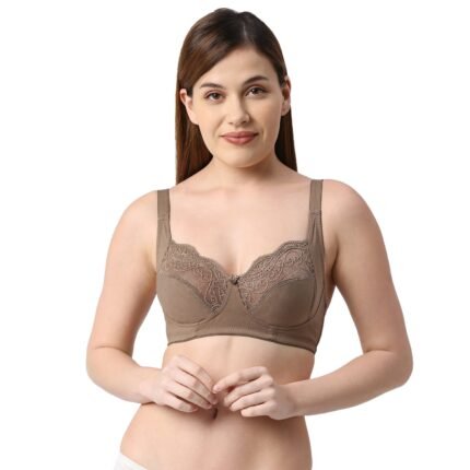 Cotton Cut & Sew Solid Lace Cotton Bra 1213
