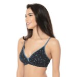 Cotton-Solid-T-Shirt Bra-Navy Blue