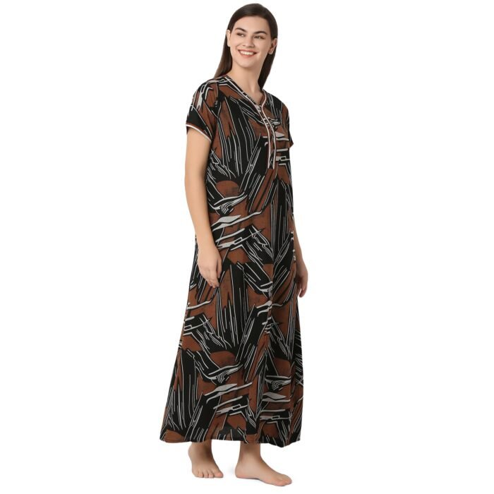Rayon Nighty Regular  Black - Image 3
