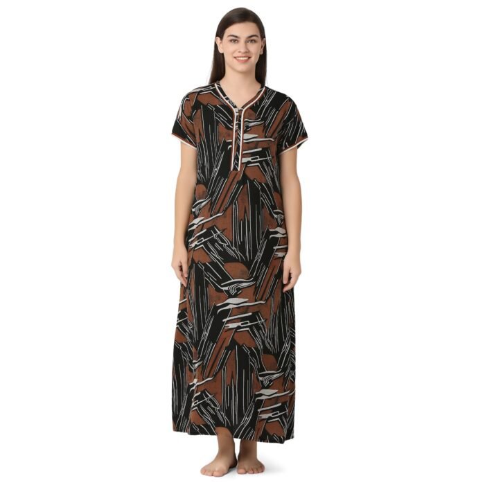 Rayon Nighty Regular  Black - Image 1