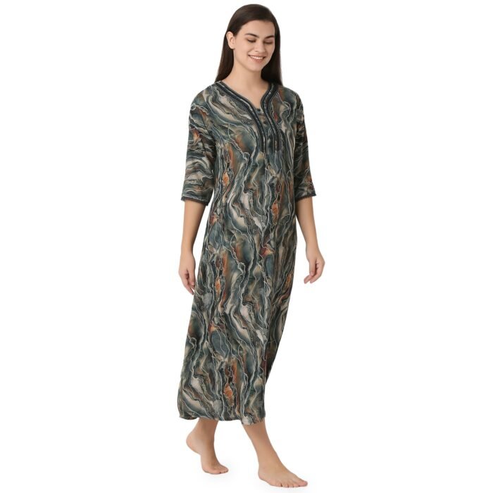 Rayon Nighty Regular Blue - Image 3