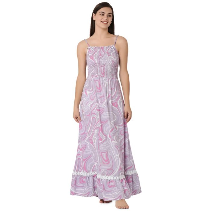 Rayon Nighty Regular Purple - Image 1