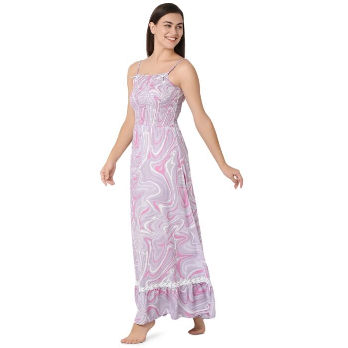 Rayon Nighty Regular Purple - Image 2
