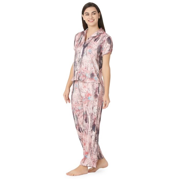 Reyon Night Suit  Regular Pink - Image 2
