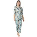 Reyon Night Suit Regular Blue