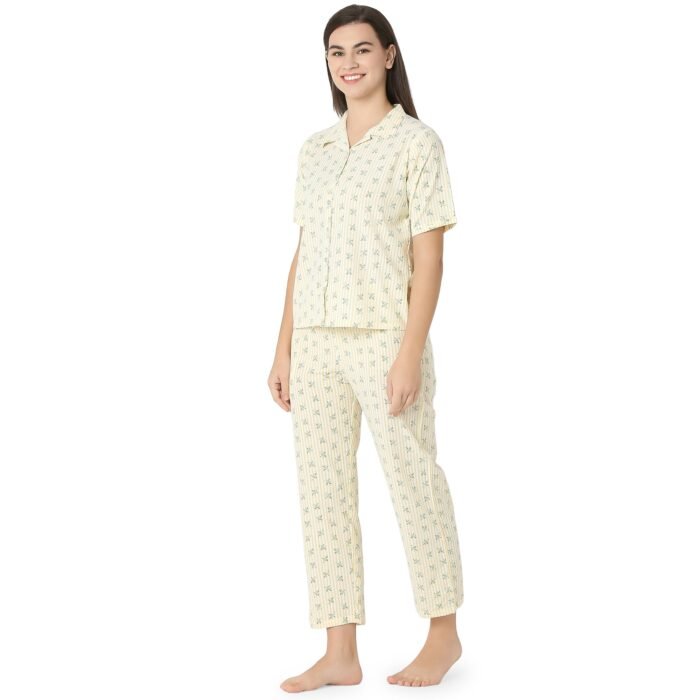 Cotton Night Suit  Regular Yellow - Image 2
