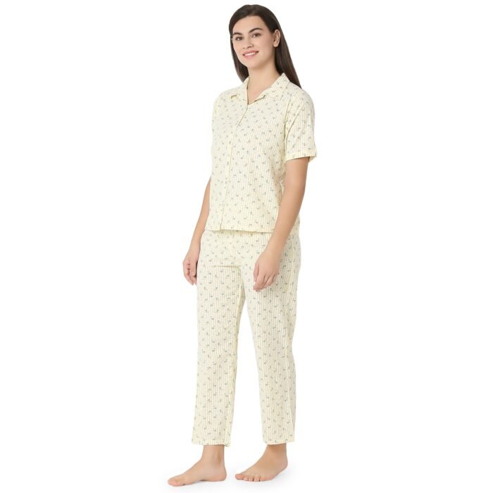 Cotton Night Suit  Regular Yellow - Image 2