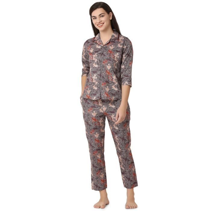 Reyon Night Suit  Regular Grey - Image 2