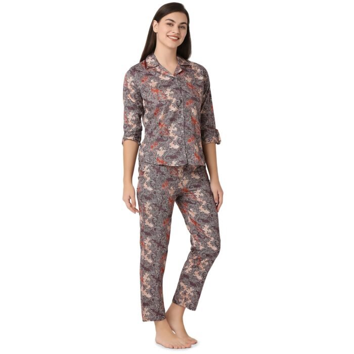 Reyon Night Suit  Regular Grey - Image 3