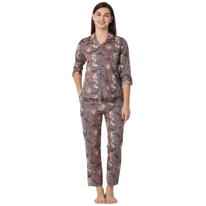 Reyon Night Suit  Regular Grey - Image 1