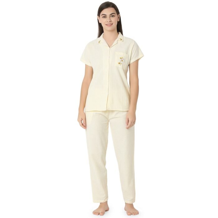 Cotton Night Suit  Regular Yellow - Image 1
