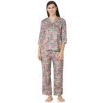 Reyon Night Suit  Regular Pink