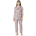 Reyon Night Suit  Regular Pink