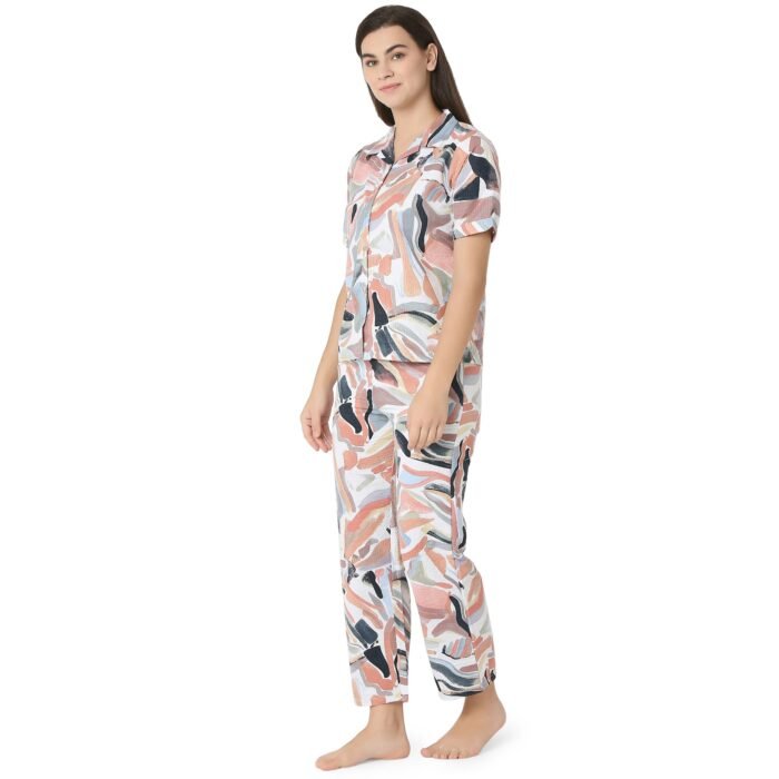 Cotton Night Suit  Regular Peach - Image 2