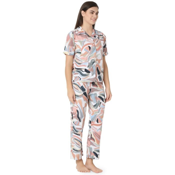 Cotton Night Suit  Regular Peach - Image 3
