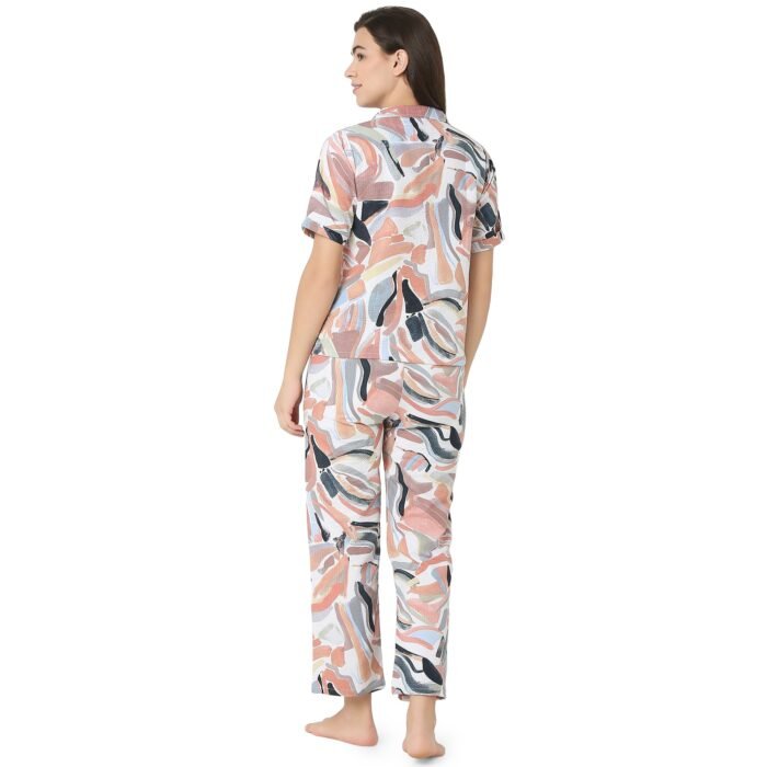 Cotton Night Suit  Regular Peach - Image 4