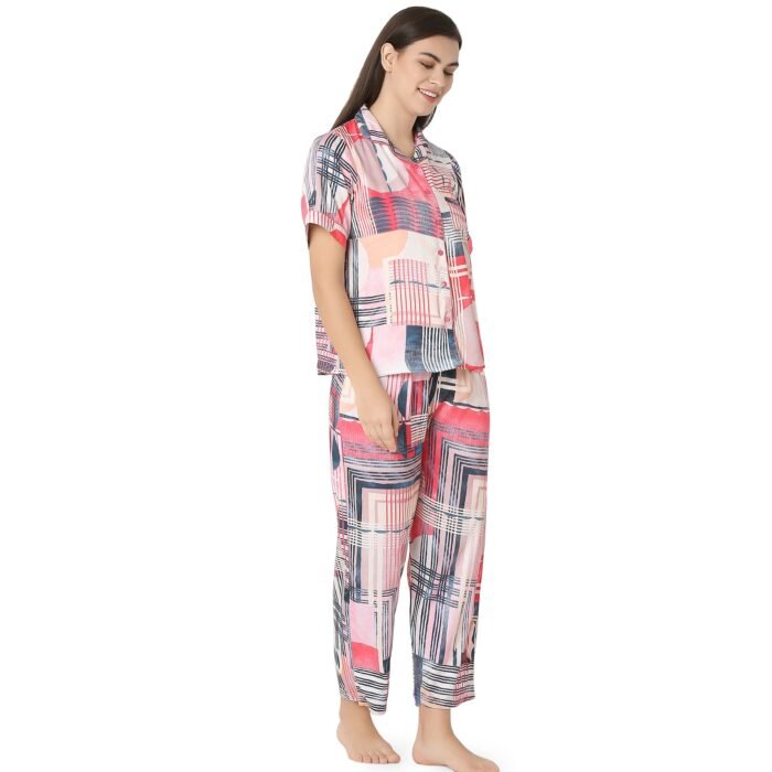 Cotton Night Suit  Regular Pink - Image 3