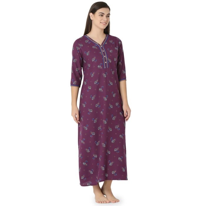 Evening Glow Rayon Nighty - Image 3