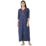 Rayon Nighty Regular Navy Blue