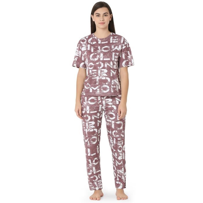 Mauve Alphabet Chic - Trendy Letters Mauve Set - Image 1