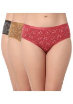 Cotton Printed Pack Of 3 Hipster Panties