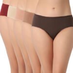 Cotton Solid Colours Pack of 5 Hipster Panties