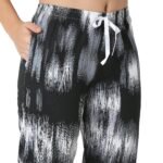 Black Abstract Printed-T-Shirt Pyjama Set - Image 7