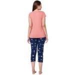 Capri Night Suit Regular-Peach - Image 2