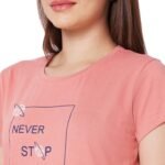 Capri Night Suit Regular-Peach - Image 5