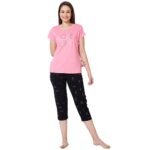 Capri Night Suit Regular-Peach - Image 4