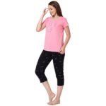 Capri Night Suit Regular-Peach - Image 3
