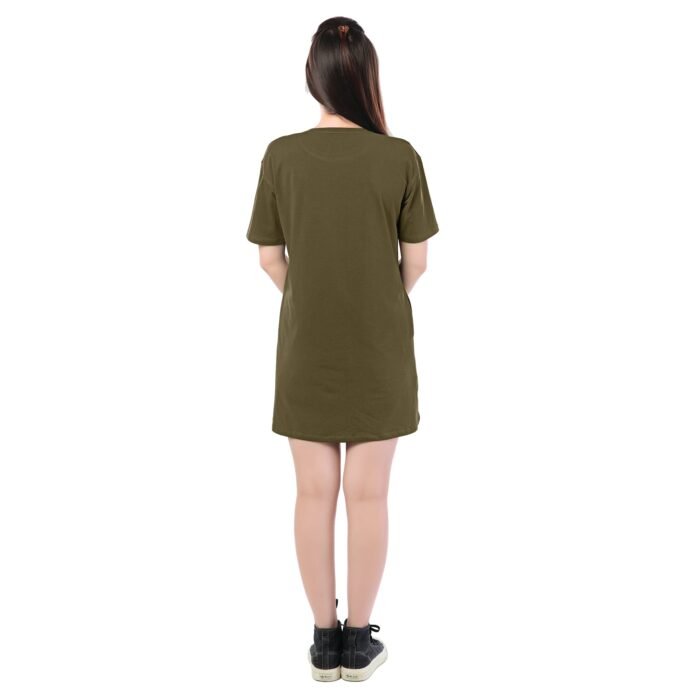 Olive Glow Chic Dress - Image 2