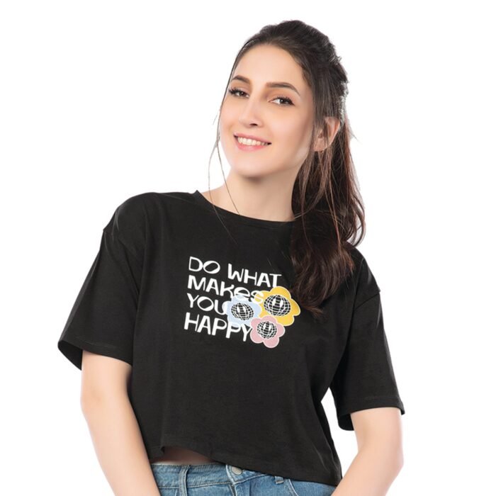 Black Joy Stitch Tee - Image 1
