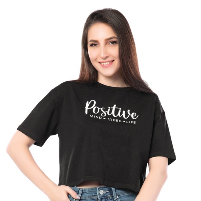 Positive Aura Black Tee - Image 1