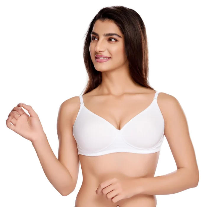 Cotton Lycra Basic Backless Padded T-Shirt Bra - Image 1