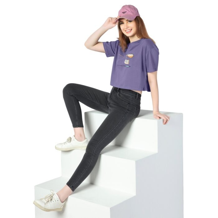 Edgy Lavender Rebel Tee - Image 5