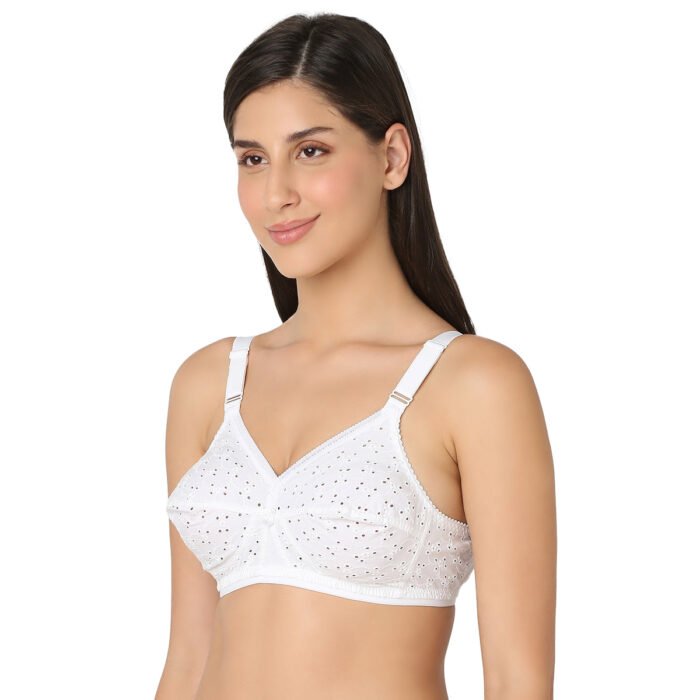 PRIYANKA-Cotton Non Padded Wire Free Full Coverage Bra - Image 3
