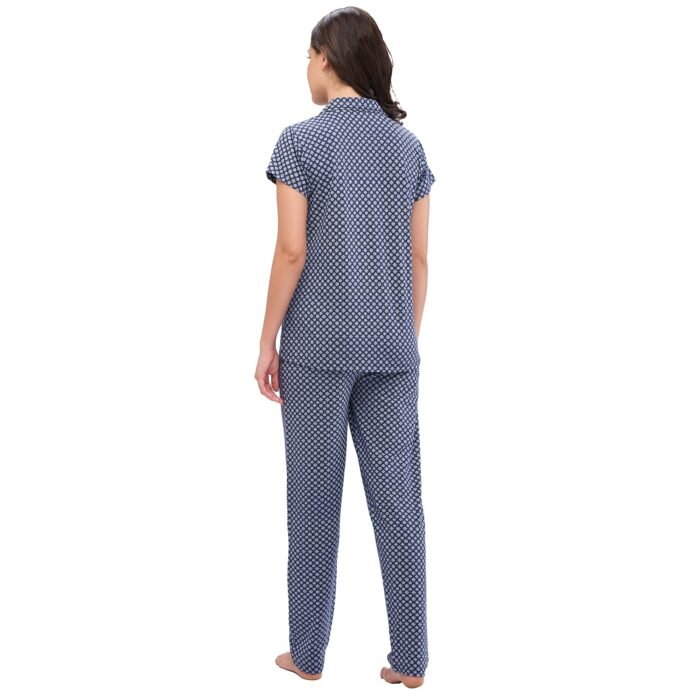 Shirt Pyjama Set Navy - Image 4