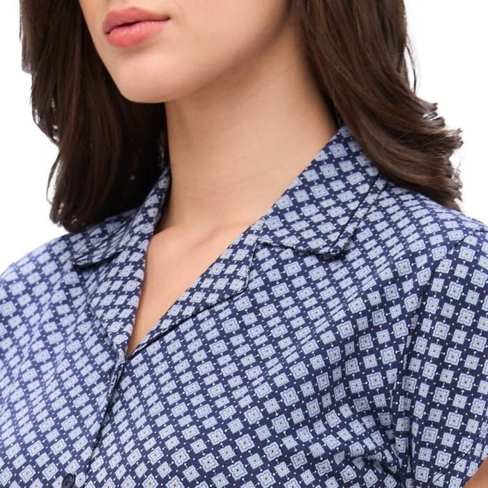 Shirt Pyjama Set Navy - Image 5