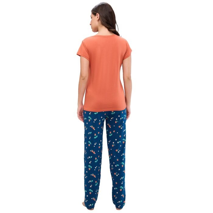 T-Shirt Pyjama Set Orange - Image 4