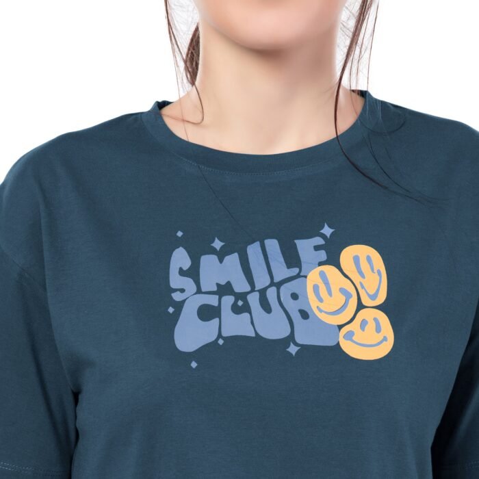 Happy Vibes Petrol Tee - Image 4