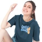 Happy Vibes Petrol Tee - Image 5