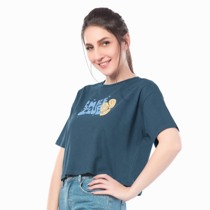 Happy Vibes Petrol Tee - Image 1