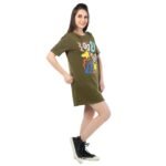 Olive Glow Chic Dress - Image 4