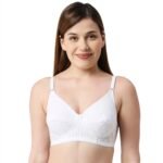 SOFT-Cotton Non Padded Non Wired T-Shirt Bra-White