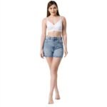 SOFT-Cotton Non Padded Non Wired T-Shirt Bra-White - Image 7