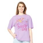 Cotton All Day-Vibes Oversized T-Shirt Lavender - Image 5