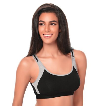 JS 92-Non Padded Solid Low Impact Sports Bra